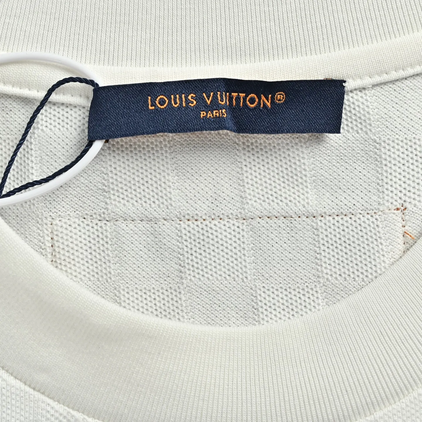 Louis Vuitton/Louis Vuitton checkerboard letter patch pocket short sleeves